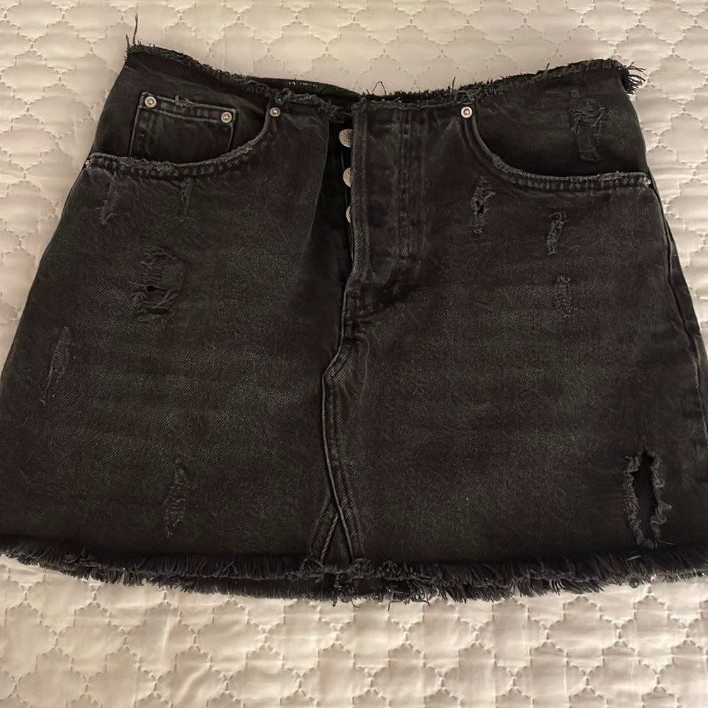 Urban Outfitters black denim skirt